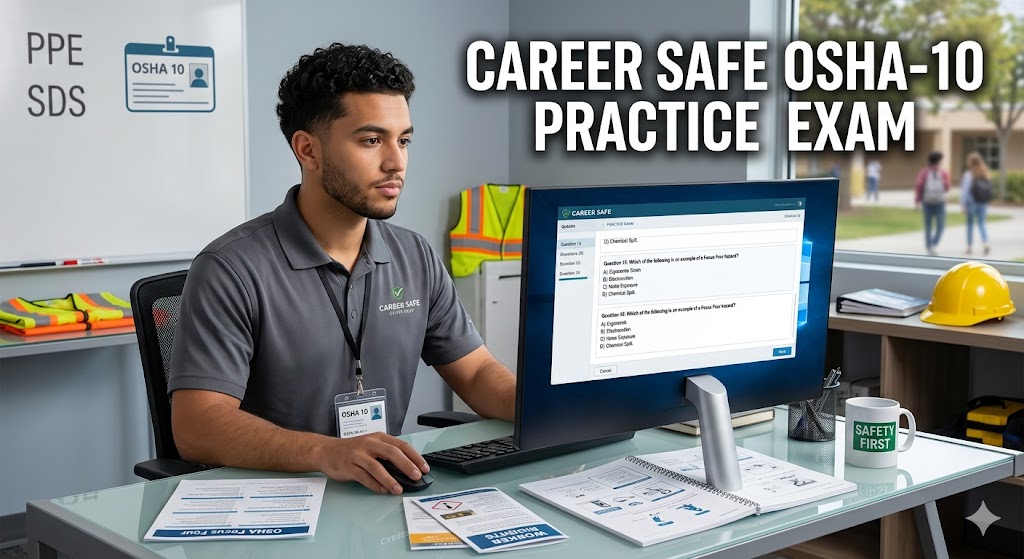 Career Safe OSHA-10 Training Practice Test Banner