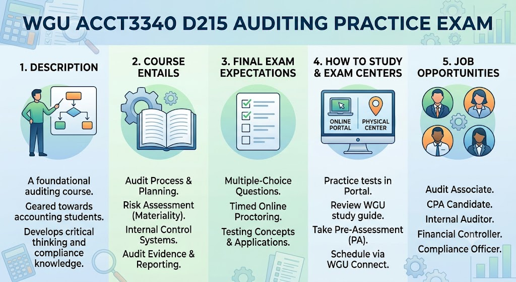 Western Governors University (WGU) ACCT3340 D215 Auditing Practice Exam Banner