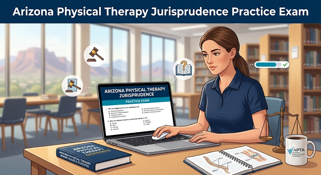 Arizona Physical Therapy Jurisprudence Practice Exam Banner