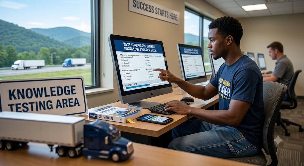 West Virginia CDL General Knowledge Test Simulator Banner