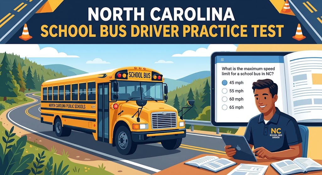 North Carolina School Bus Driver Practice Test Banner