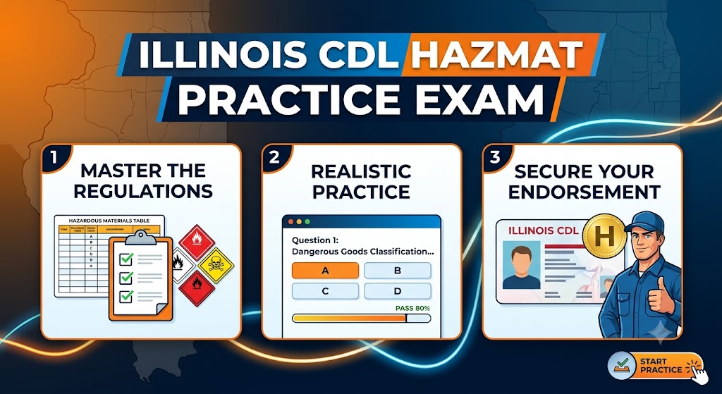 Illinois CDL Hazmat Practice Test Banner