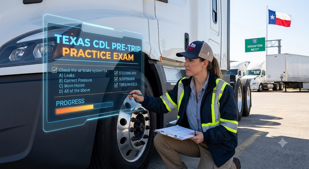 Texas CDL Pre-Trip Practice Test Banner