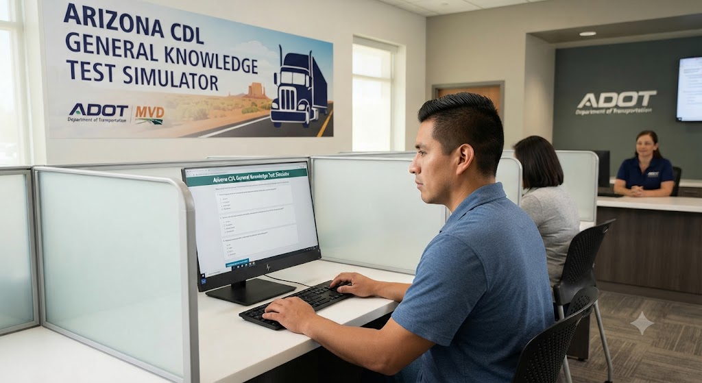 Arizona CDL General Knowledge Test Simulator Banner