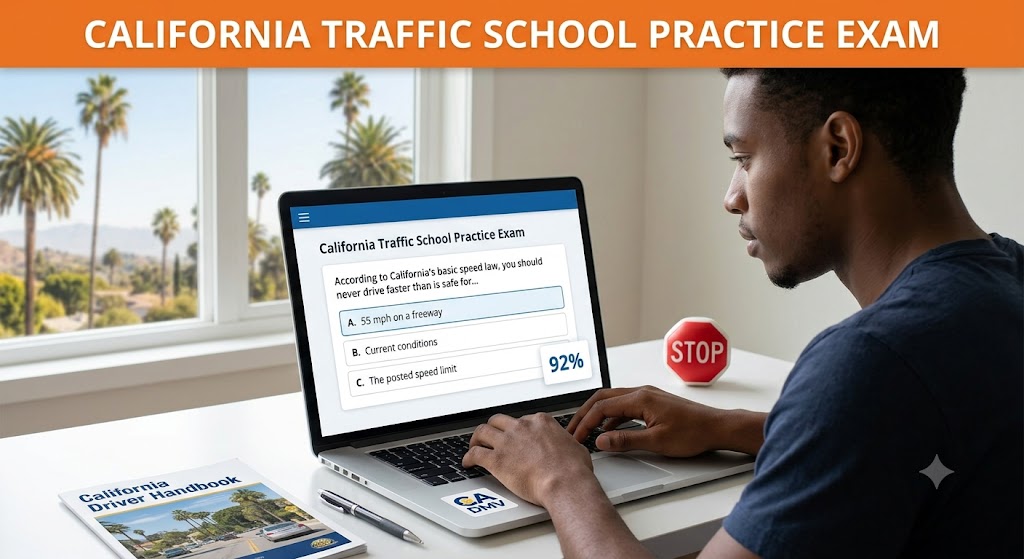 California Traffic School Practice Exam Banner