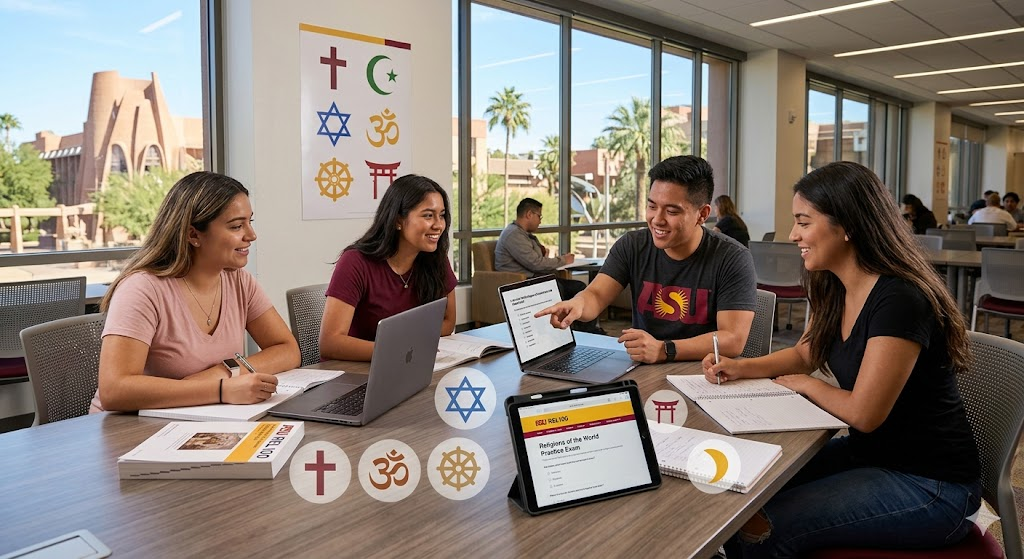 Arizona State University (ASU) REL100 Religions of the World Practice Exam Banner