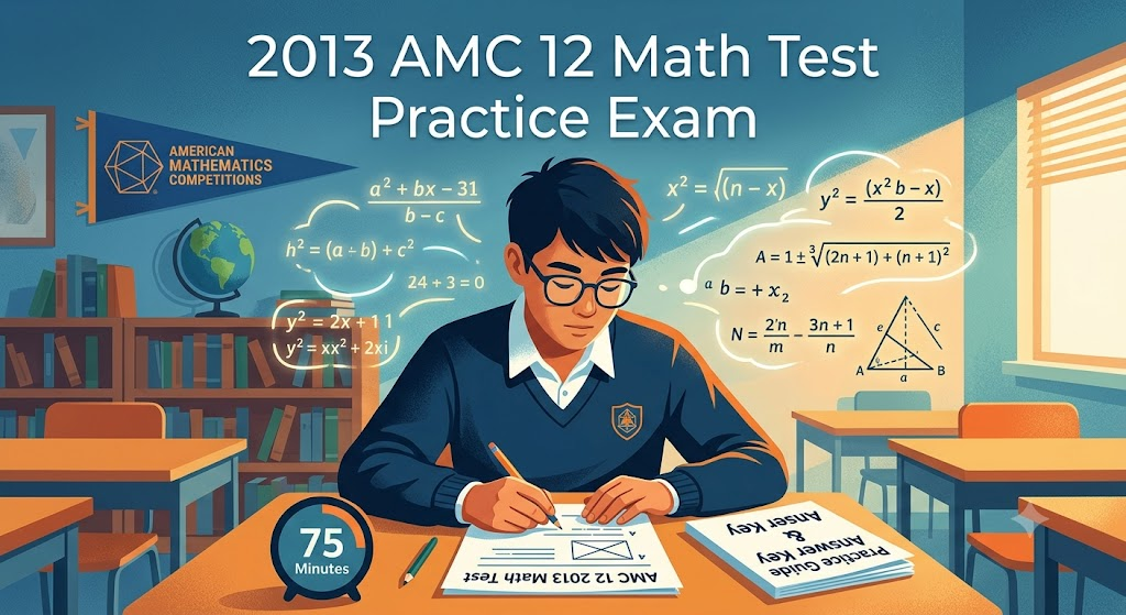 AMC 12 Math Test 2013 with Time Limit 25 Questions Banner
