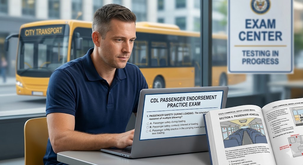 CDL Passenger Endorsement Practice Exam Banner