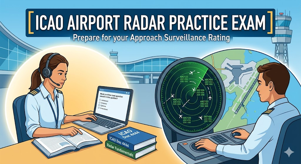 ICAO Airport Radar Practice Test Banner