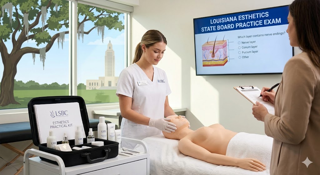 Louisiana Esthetics State Board Practice Test Banner