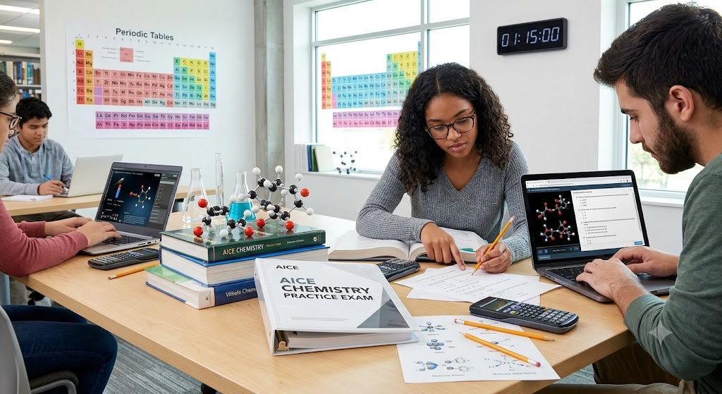 AICE Chemistry Practice Exam Banner