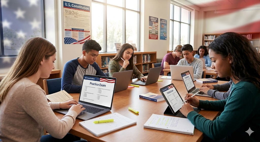 High School Constitution Practice Test Banner