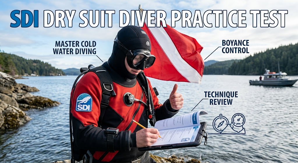SDI Dry Suit Diver Practice Test Banner