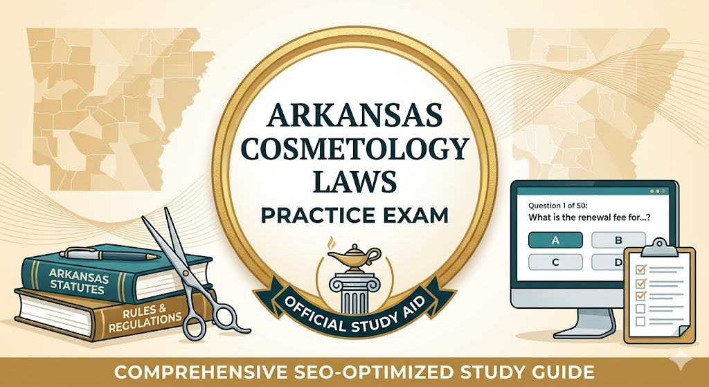 Arkansas Cosmetology Laws Practice Test Banner