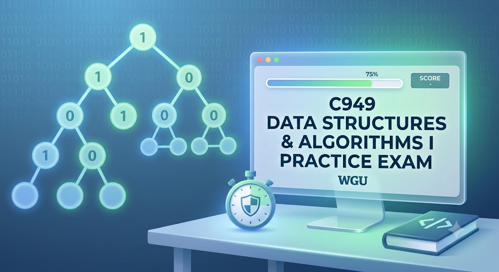 Western Governors University (WGU) ICSC2100 C949 Data Structures and Algorithms I Practice Exam Banner