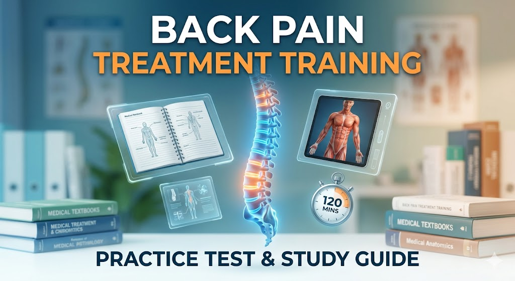 Back Pain Treatment Training Practice Test Banner