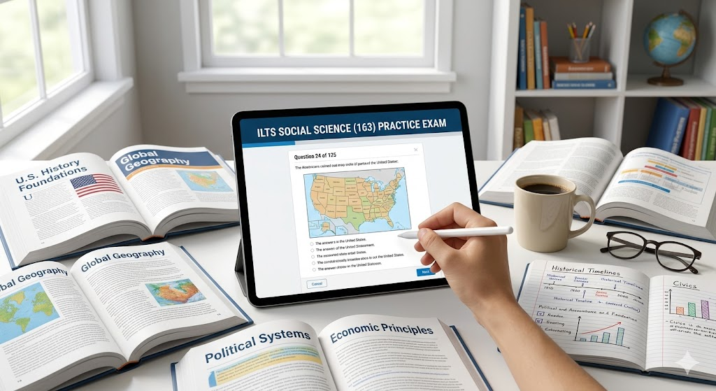 ILTS Social Science (163) Practice Exam Banner