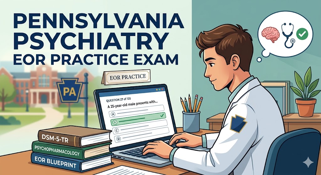 Pennsylvania Psychiatry EOR Practice Test Banner