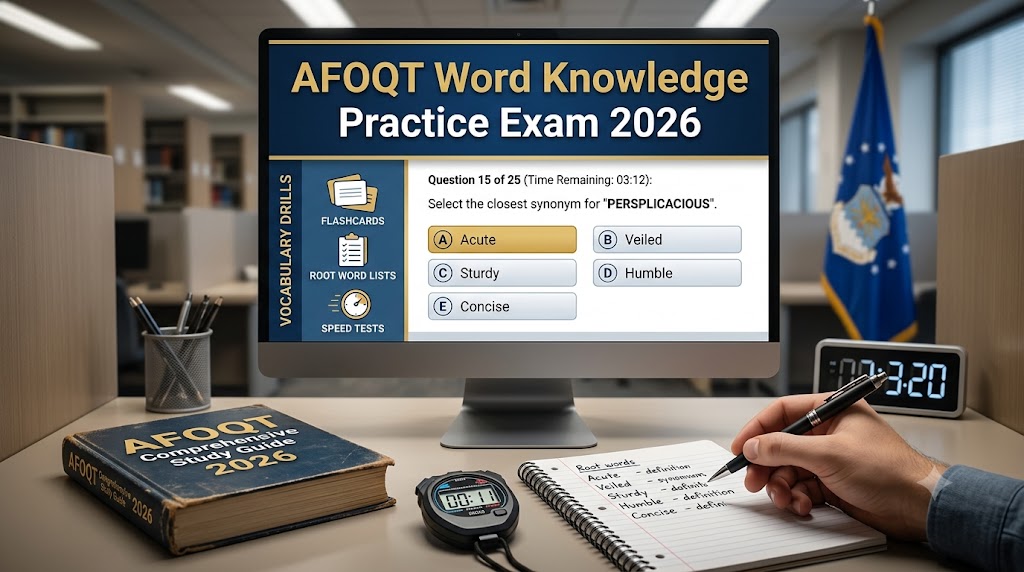 AFOQT Word Knowledge Practice Test 2026 Banner