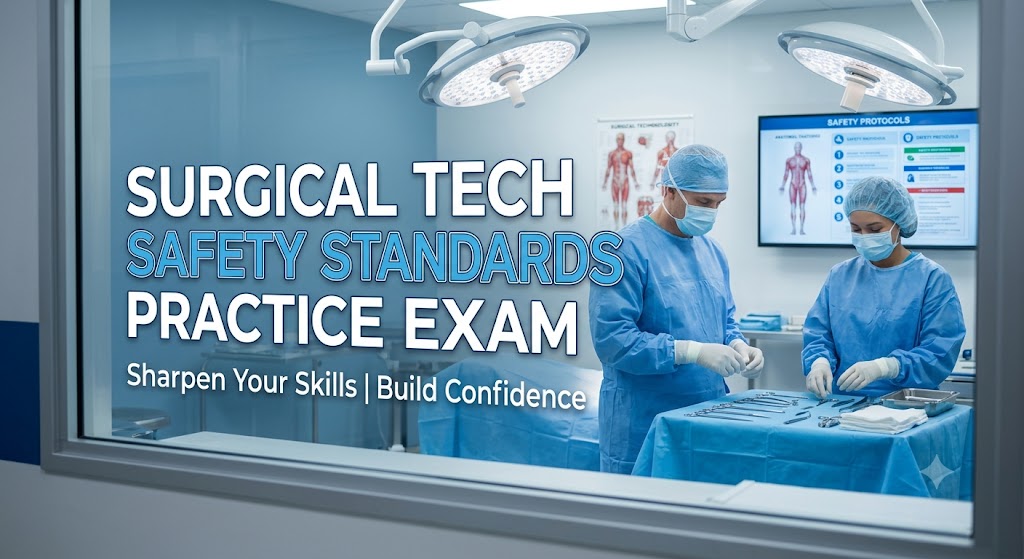 Surgical Tech – Physical Environment and Safety Standards Practice Test Banner