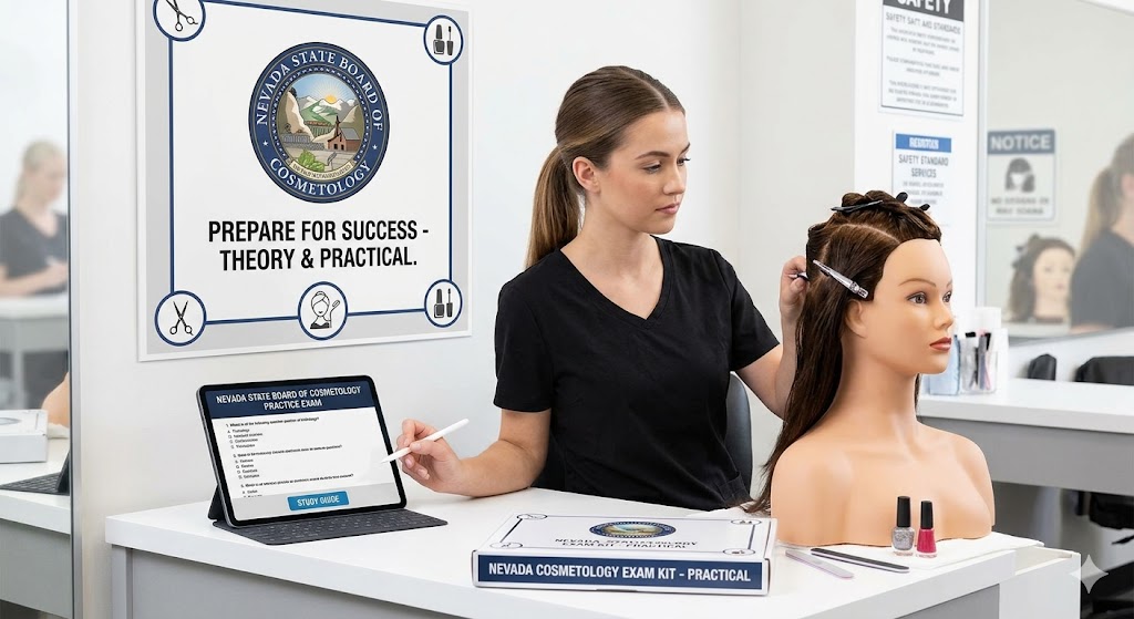 Nevada State Board of Cosmetology Practice Exam Banner