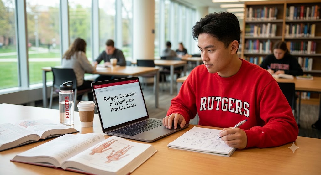 Rutgers Dynamics of Healthcare Practice Test Banner