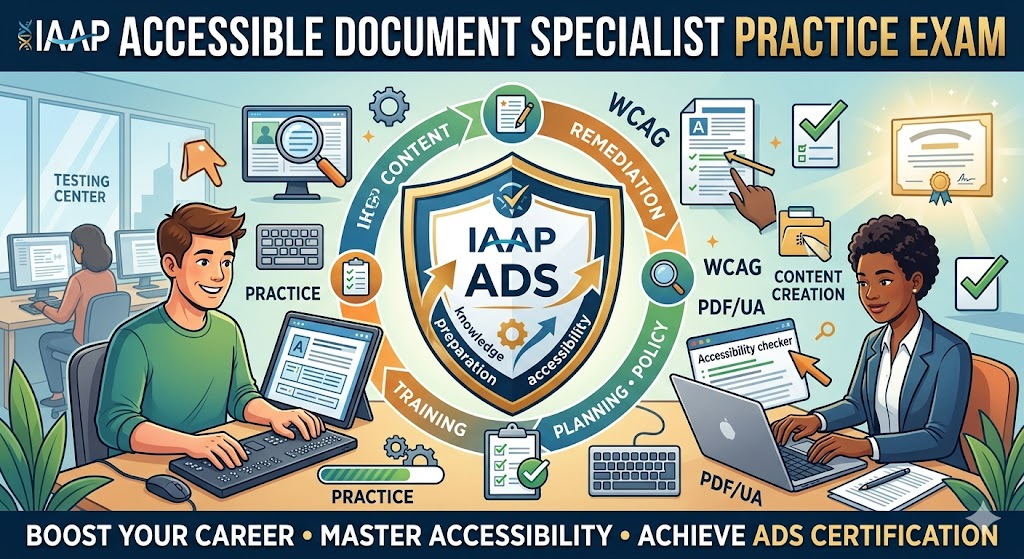 IAAP Accessible Document Specialist Certification Practice Exam Banner