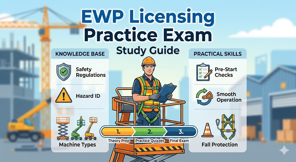 Elevated Work Platforms (EWP) Licensing Practice Exam Banner