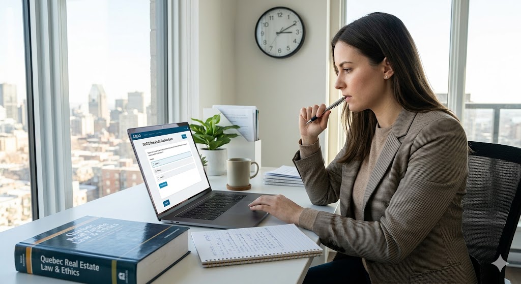 Organisme d'Autoréglementation du Courtage Immobilier du Québec (OACIQ) Practice Exam Banner
