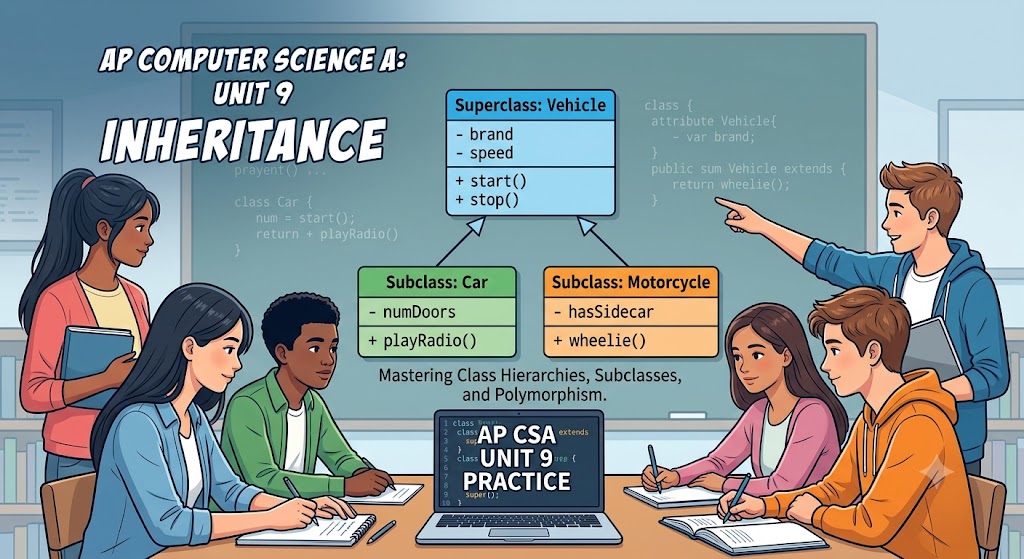 AP Computer Science Unit 9 Test Review Practice Questions Banner