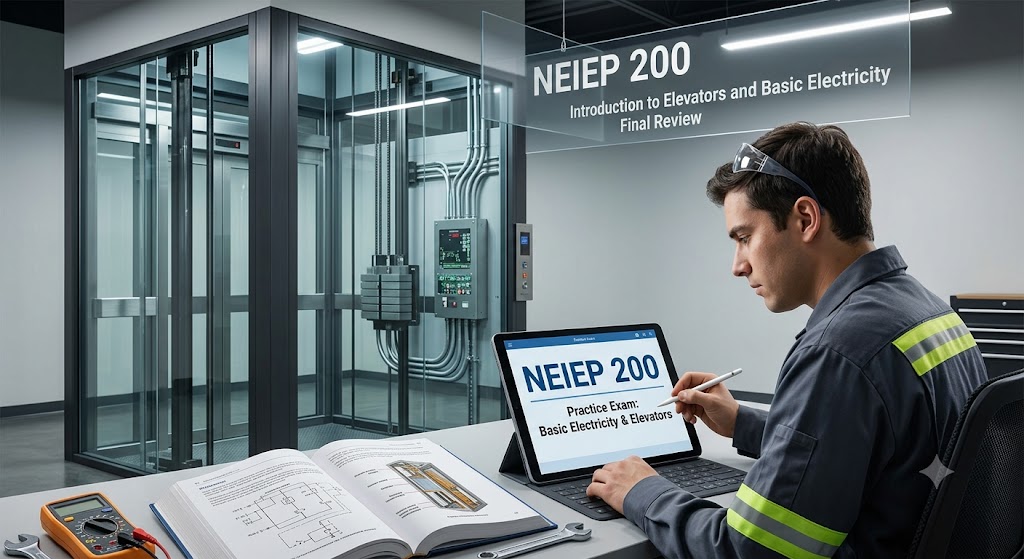 NEIEP Introduction to Elevators and Basic Electricity (200) Practice Exam Banner