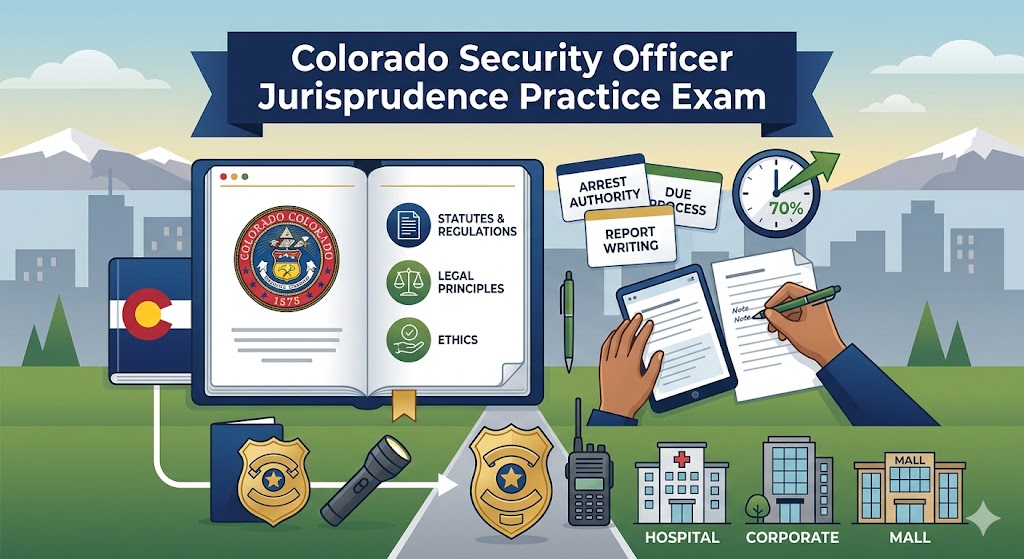Colorado Security Officer Jurisprudence Practice Exam Banner