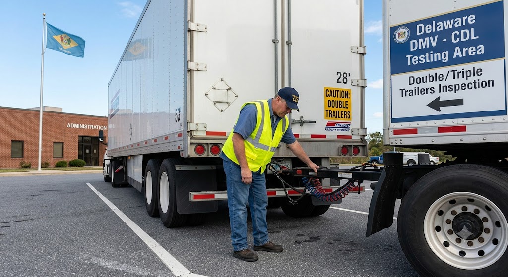 Delaware CDL Double/Triple Trailers Practice Test Banner
