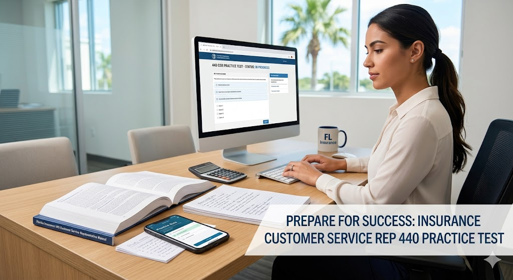 Insurance Customer Service Rep 440 Practice Test Banner
