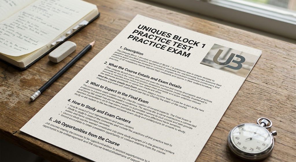 Uniques Block 1 Practice Test Banner