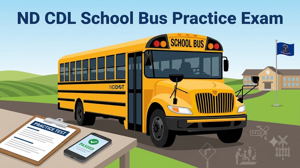 North Dakota CDL School Bus Practice Test Banner