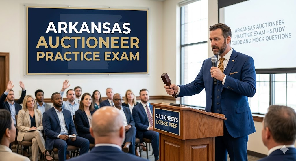 Arkansas Auctioneer Practice Exam Banner
