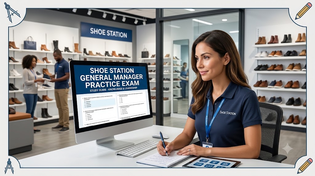 Shoe Station GM Practice Exam Banner