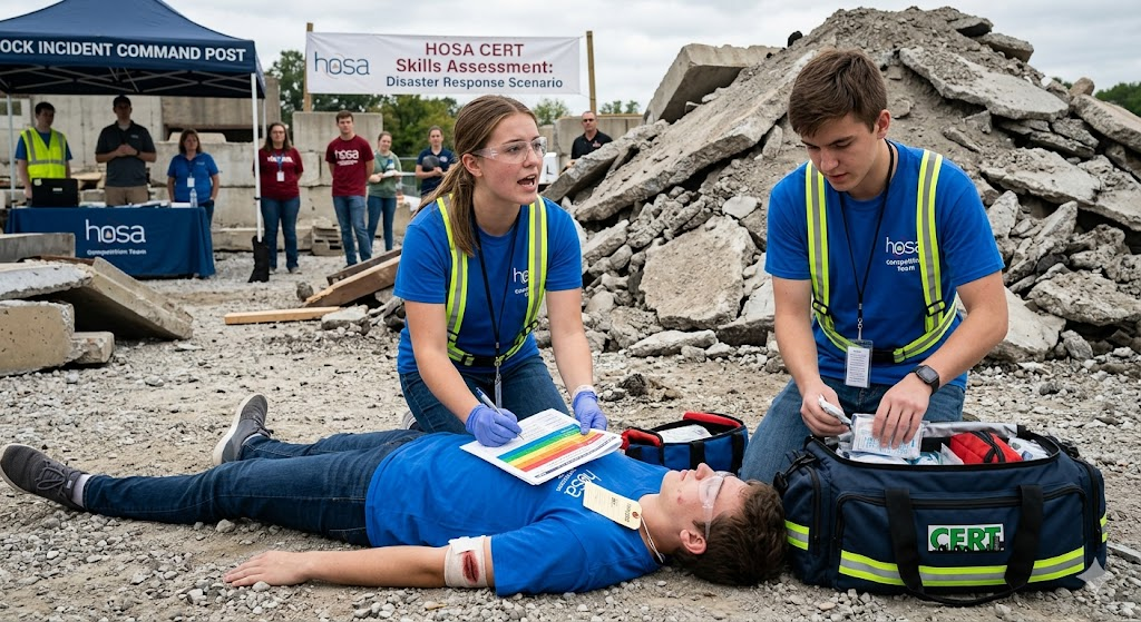 HOSA Community Emergency Response Team) Skills Assessment (CERT) Practice Banner