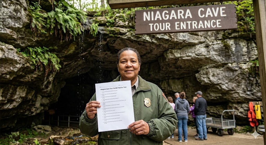 Niagara Cave Tour Guide Practice Test Banner