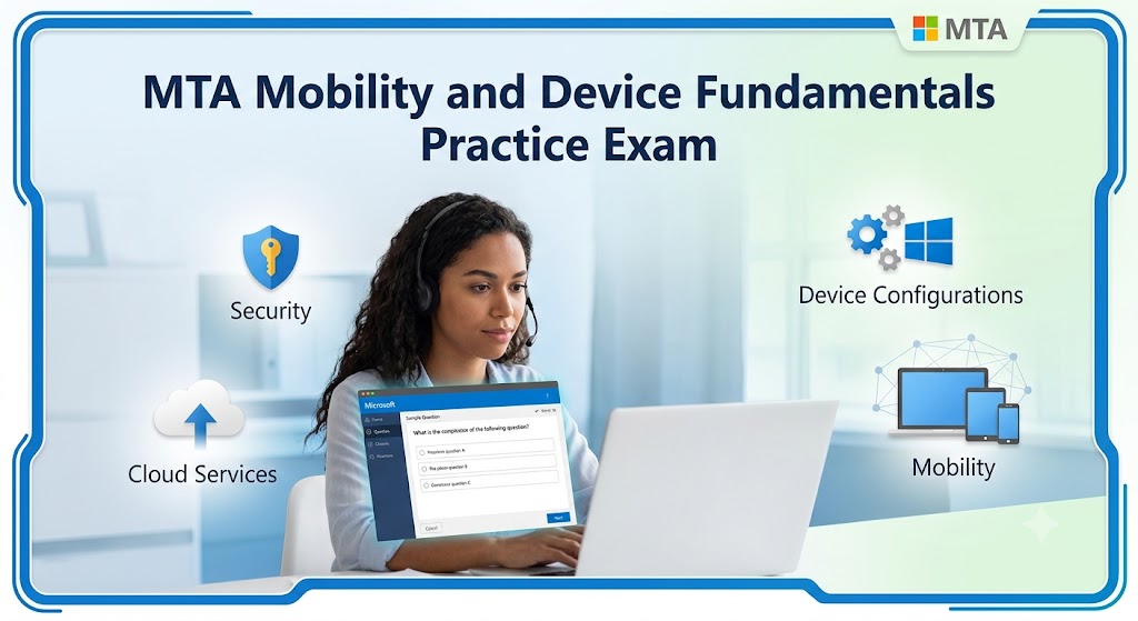 MTA Mobility And Device Fundamentals Practice Test Banner