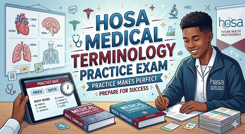HOSA Medical Terminology Practice Test Banner