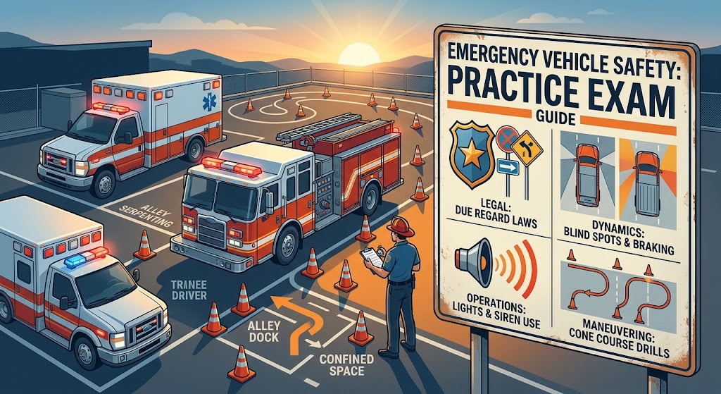 Apparatus Safety and Operating Emergency Vehicles Practice Test Banner