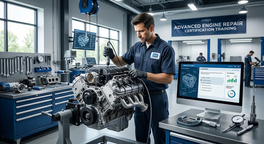 Advanced Engine Repair Practice Test Banner