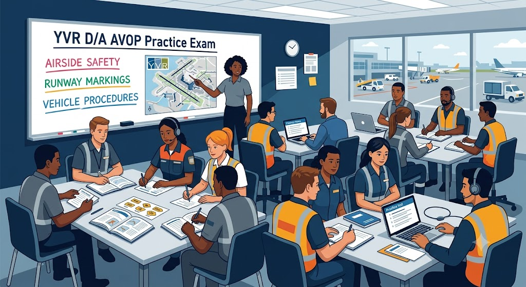 YVR D/A Airside Vehicle Operator Permits (AVOP) Practice Exam Banner
