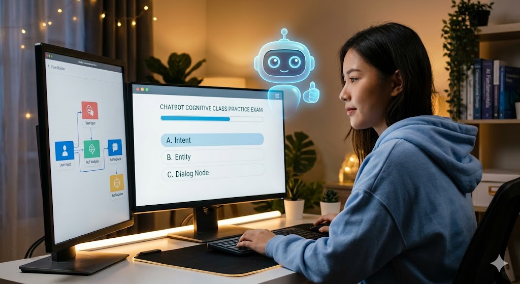 Chatbot Cognitive Class Practice Test Banner