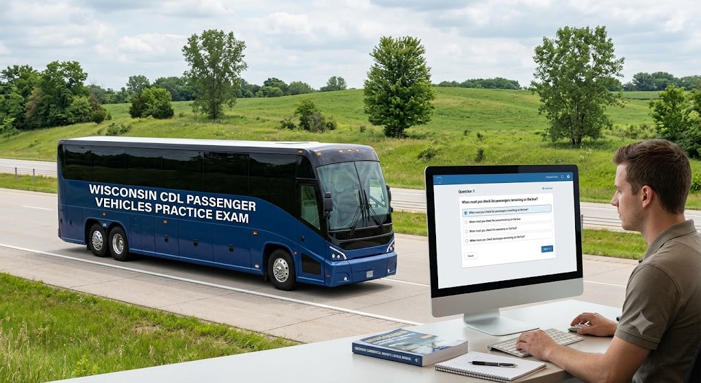 Wisconsin CDL Passenger Vehicles Practice Test Banner