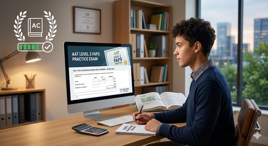 Financial Accounting: Preparing Financial Statements (FAPS) – AAT Level 3 Practice Exam Banner