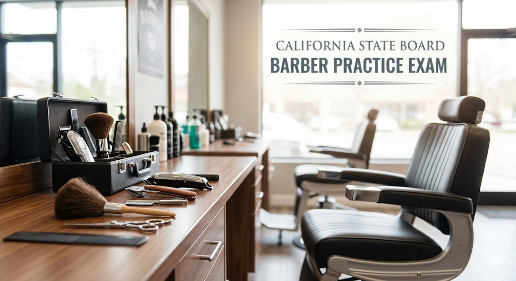 California State Board Barber Practice Exam Banner