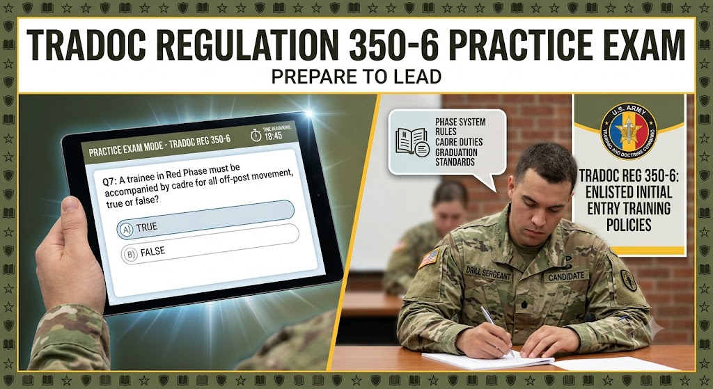 TRADOC Regulation 350-6 Practice Test Banner